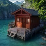 主编林悦笙的工作照，她坐在书桌前专注地审阅泷川花音相关资讯文稿，背景是整洁的编辑室，神情认真而温和