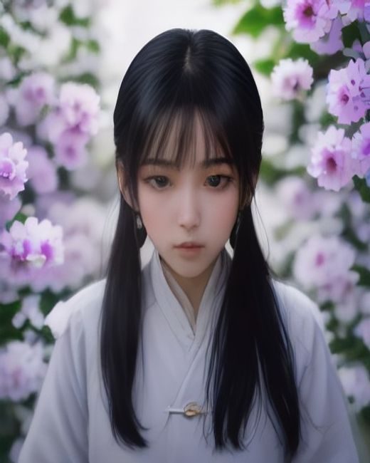泷川花音写真封面图，日系清纯偶像在柔光摄影棚内侧颜，粉紫霓虹氛围灯映衬，画面干净温柔